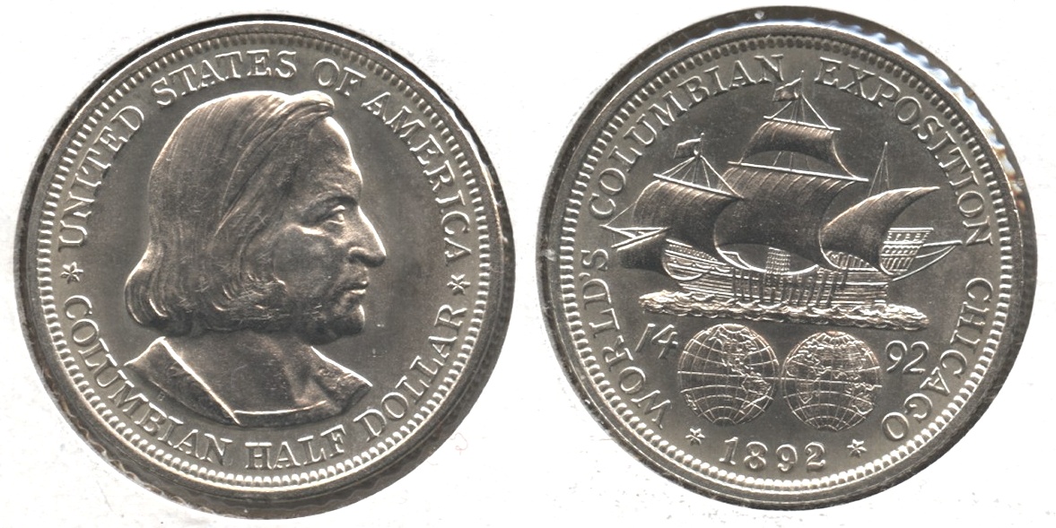 1892 Columbian Exposition Commemorative Half Dollar MS-60 #a
