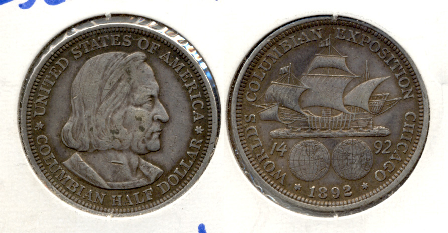1892 Columbian Exposition Commemorative Half Dollar VF-20