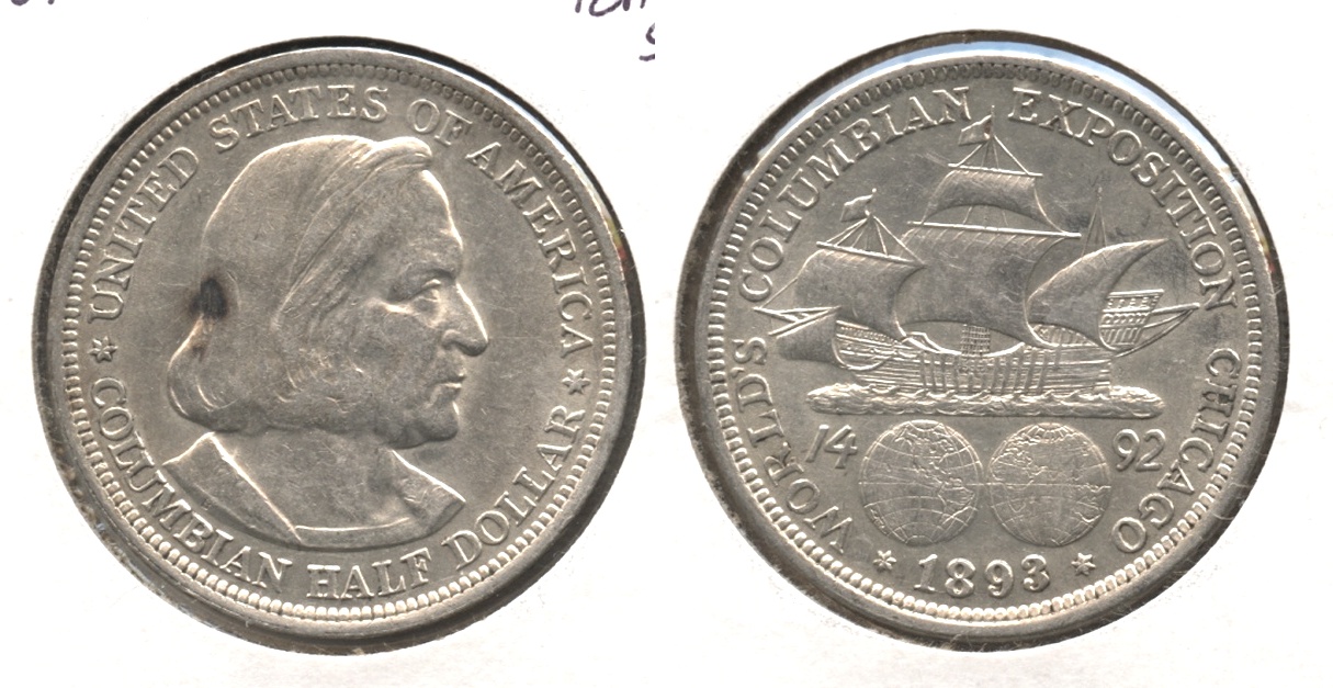 1893 Columbian Exposition Commemorative Half Dollar AU-50 #d