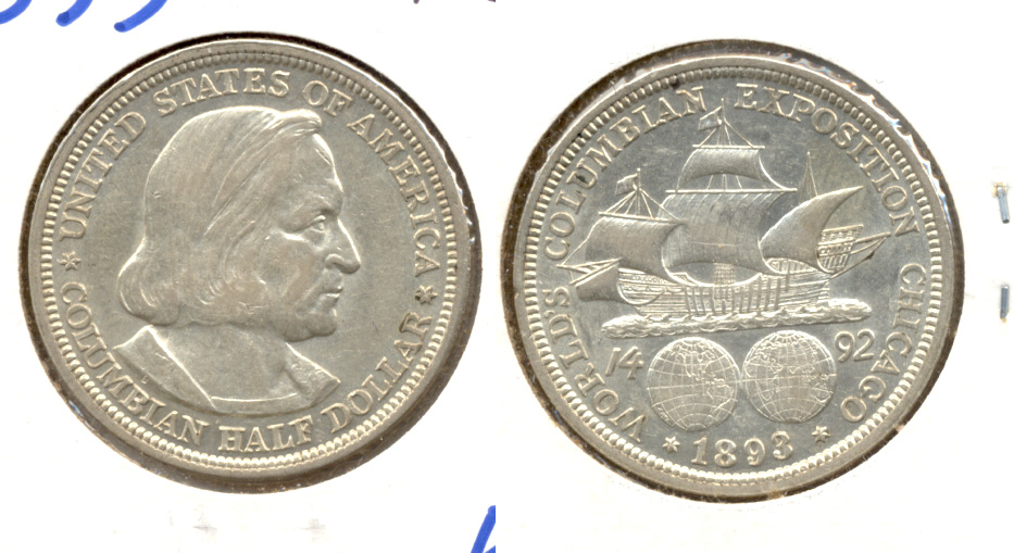 1893 Columbian Exposition Commemorative Half Dollar AU-50 k