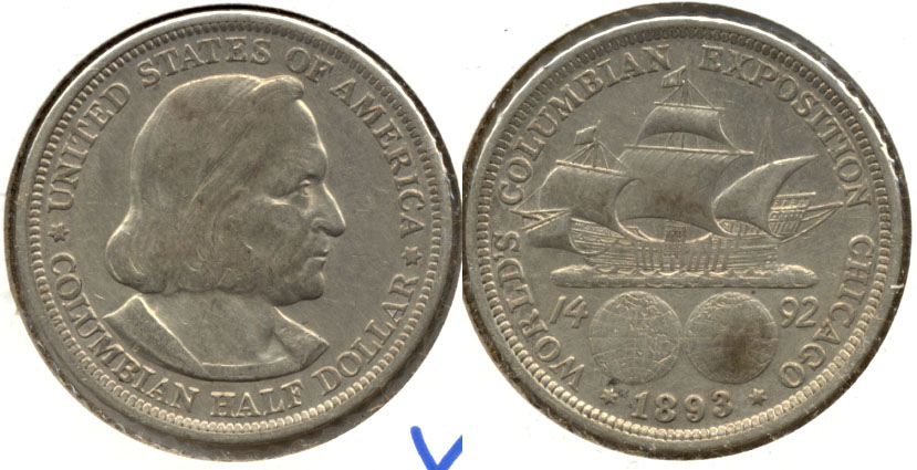 1893 Columbian Exposition Commemorative Half Dollar EF-40 j