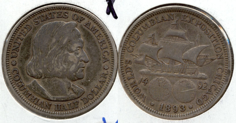 1893 Columbian Exposition Commemorative Half Dollar EF-40 l