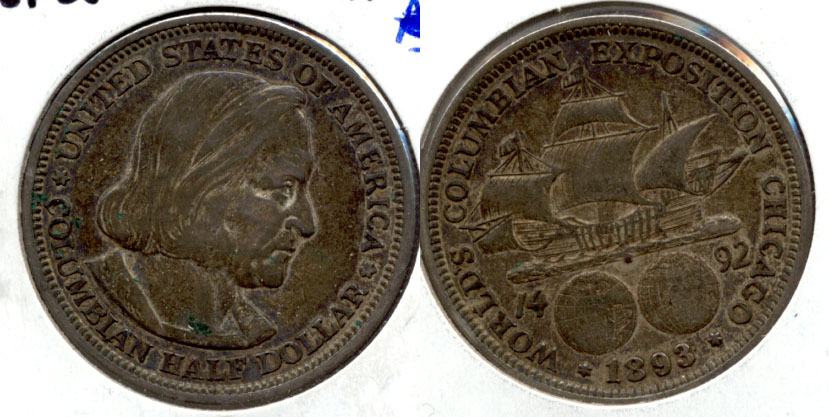 1893 Columbian Exposition Commemorative Half Dollar EF-40 o