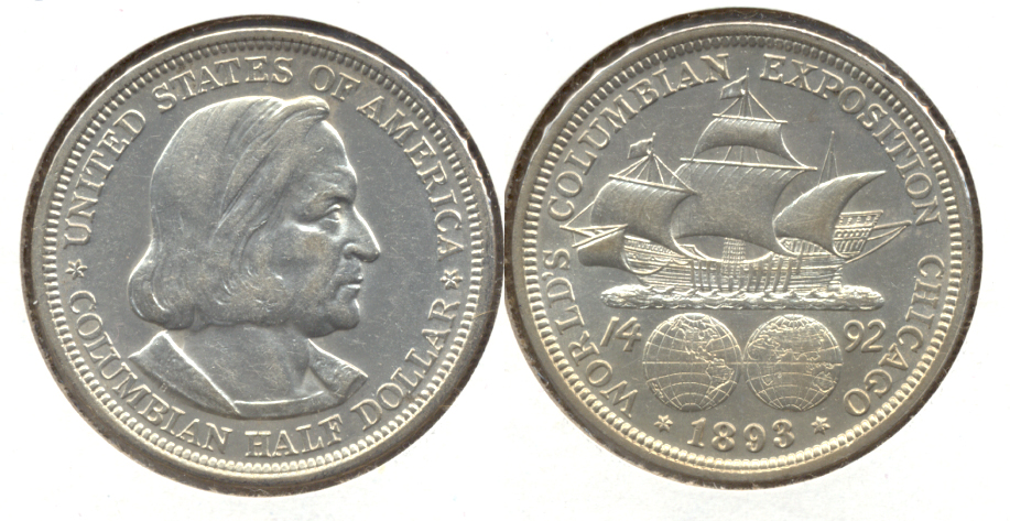 1893 Columbian Exposition Commemorative Half Dollar EF-40 q
