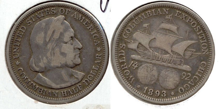1893 Columbian Exposition Commemorative Half Dollar VF-20 a