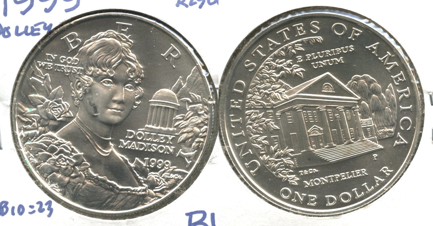 1999-P Dolley Madison Commemorative Dollar MS in 2x2
