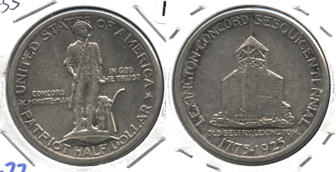 1925 Lexington Commemorative Half Dollar AU-55