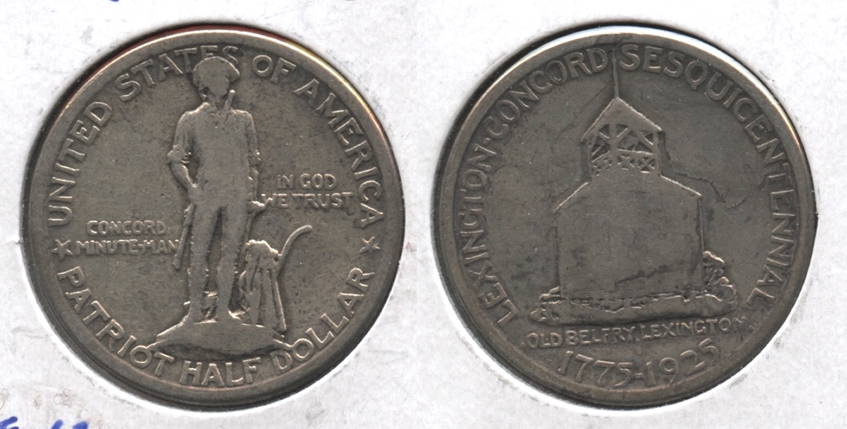 1925 Lexington Commemorative Half Dollar VG-8