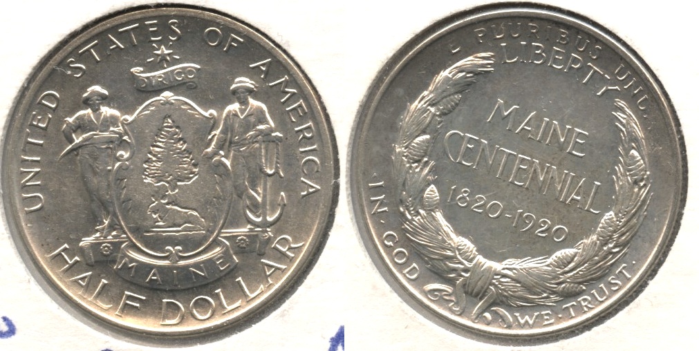 1920 Maine Centennial Commemorative Half Dollar AU-50