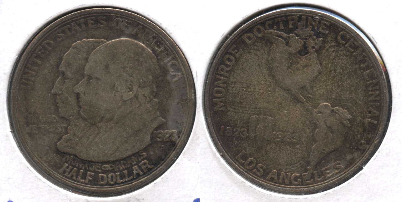 1923-S Monroe Doctrine Centennial Commemorative Half Dollar Fine-12