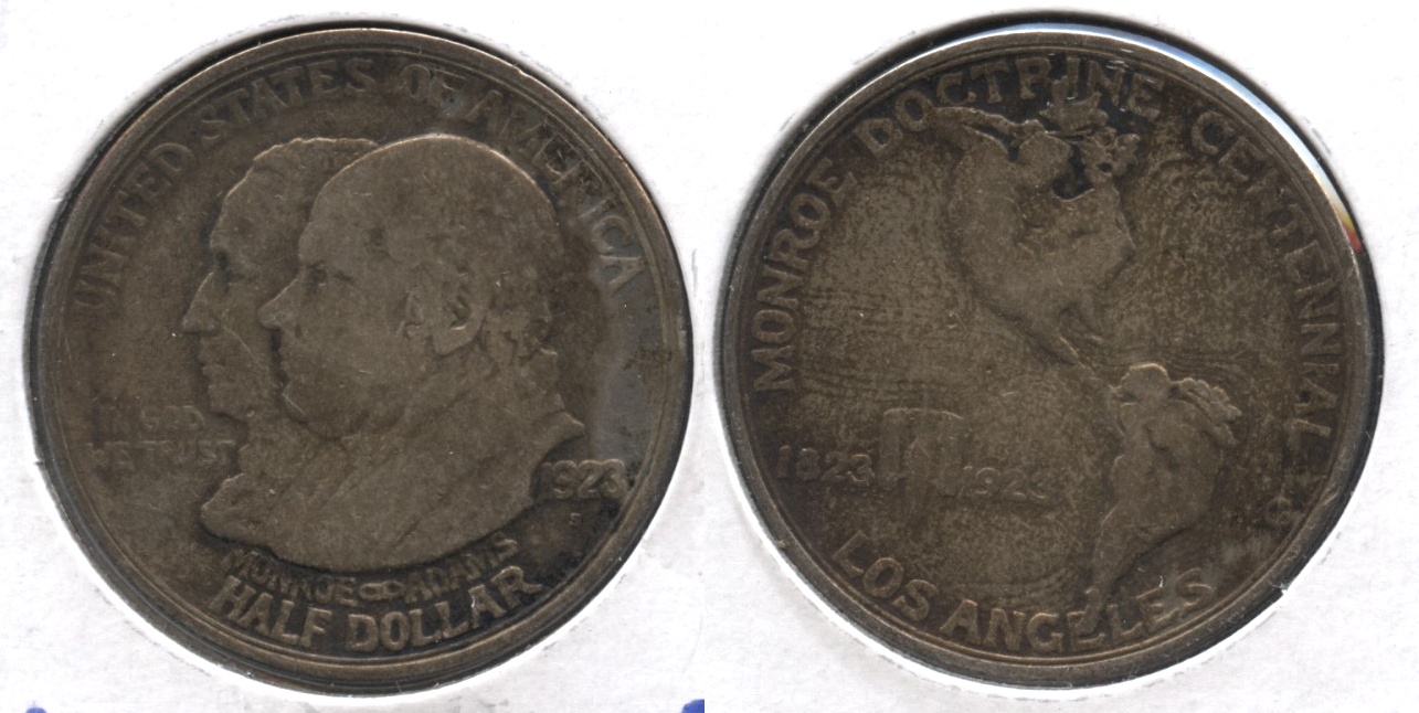 1923-S Monroe Doctrine Centennial Commemorative Half Dollar Fine-12