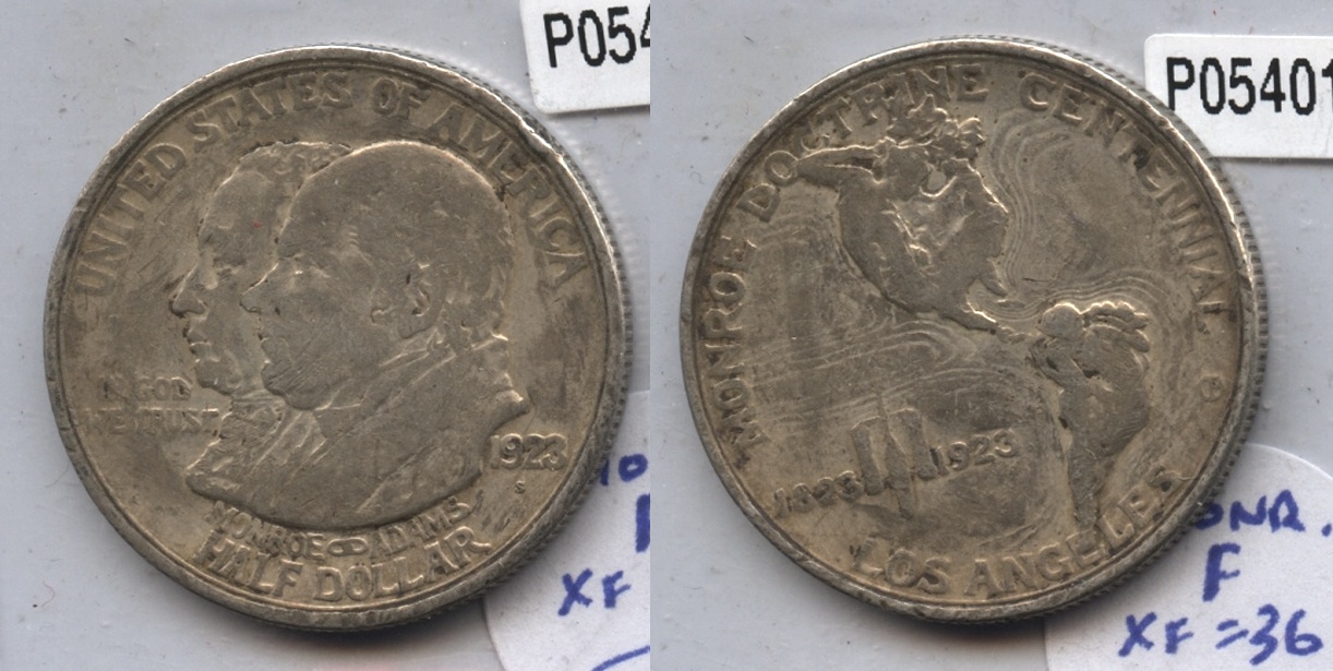 1923-S Monroe Doctrine Centennial Commemorative Half Dollar Fine-12 #a