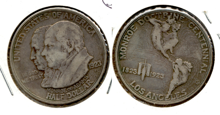 1923-S Monroe Doctrine Centennial Commemorative Half Dollar VF-20