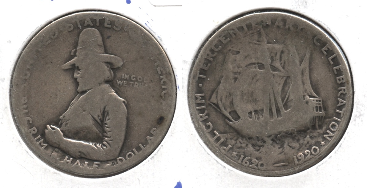 1920 Pilgrim Tercentenary Commemorative Half Dollar AG-3