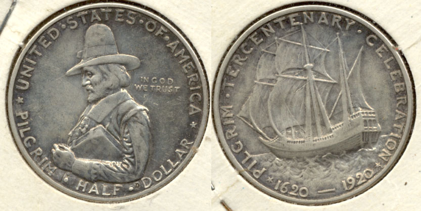 1920 Pilgrim Tercentenary Commemorative Half Dollar EF-40