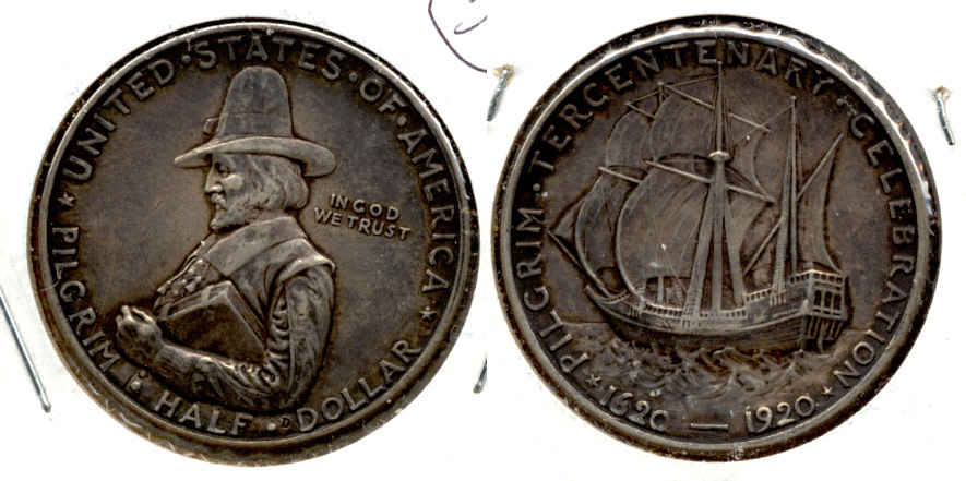 1920 Pilgrim Commemorative Half Dollar EF-40 a