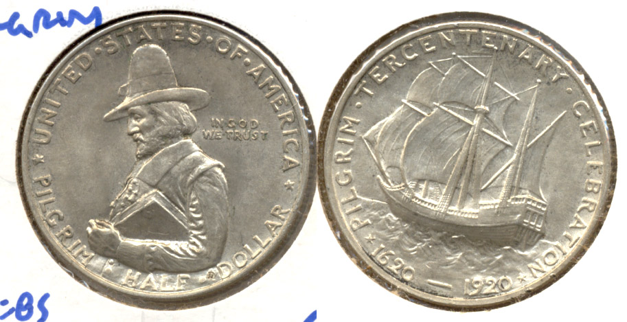 1920 Pilgrim Tercentenary Commemorative Half Dollar MS-63