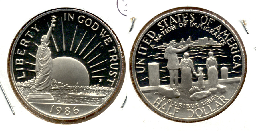 1986-S Statue of Liberty Commemorative Half Dollar Proof in 2x2