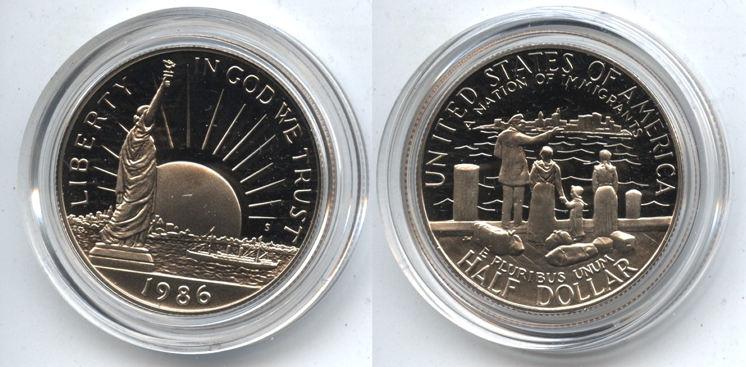 1986-S Statue of Liberty Commemorative Half Dollar Proof in Capsule