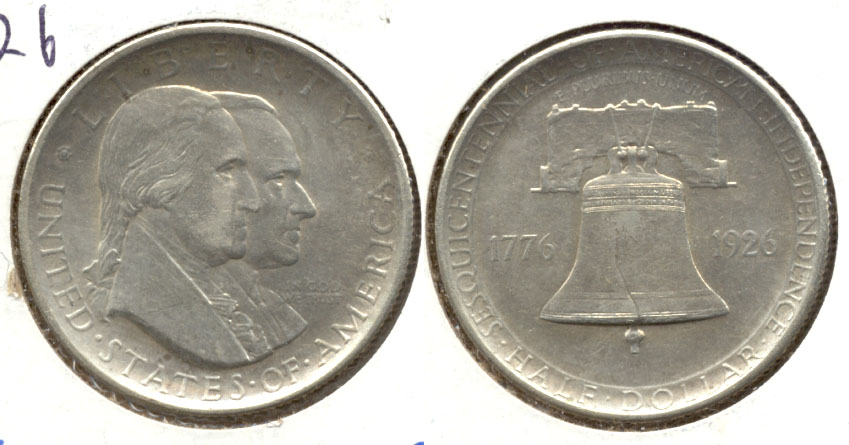 1926 Sesquicentennial Commemorative Half Dollar AU-50