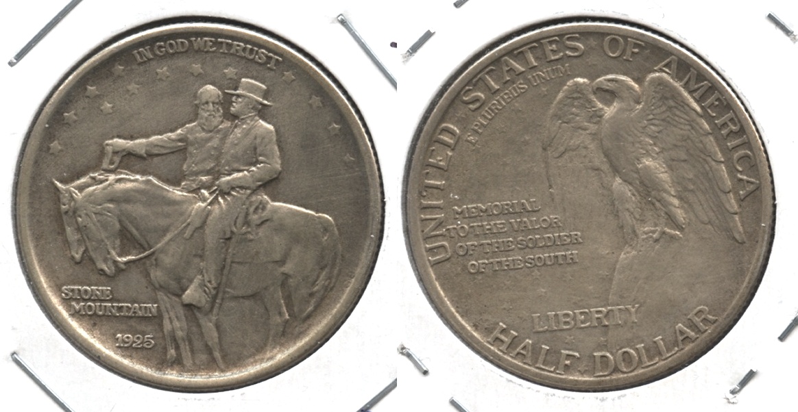 1925 Stone Mountain Commemorative Half Dollar EF-40 #j Cleaned Retoned