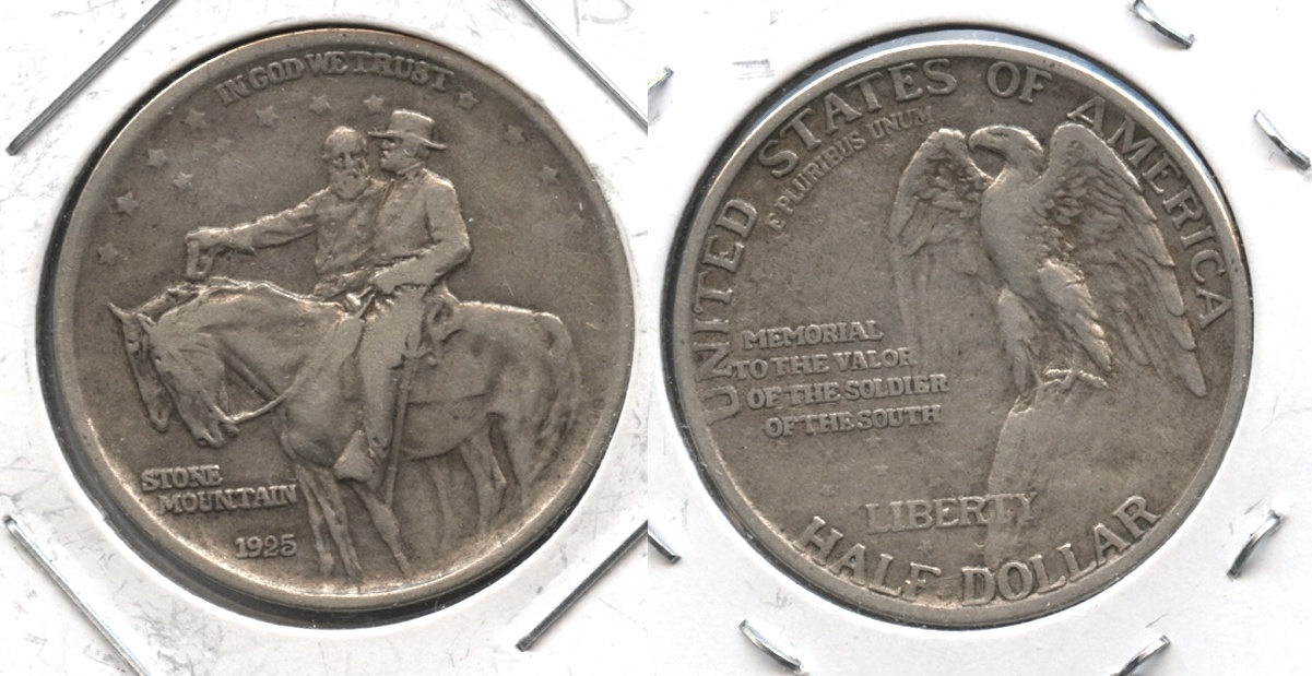 1925 Stone Mountain Commemorative Half Dollar VF-20 #d