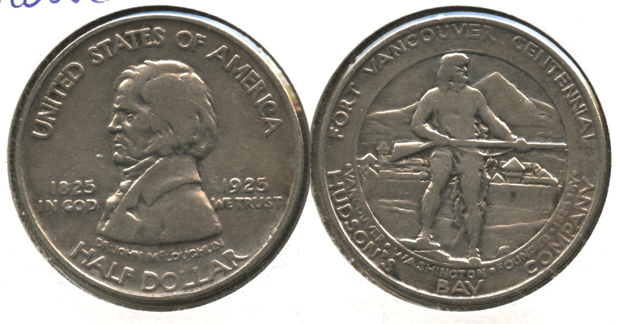 1925 Fort Vancouver Commemorative Half Dollar Fine-12
