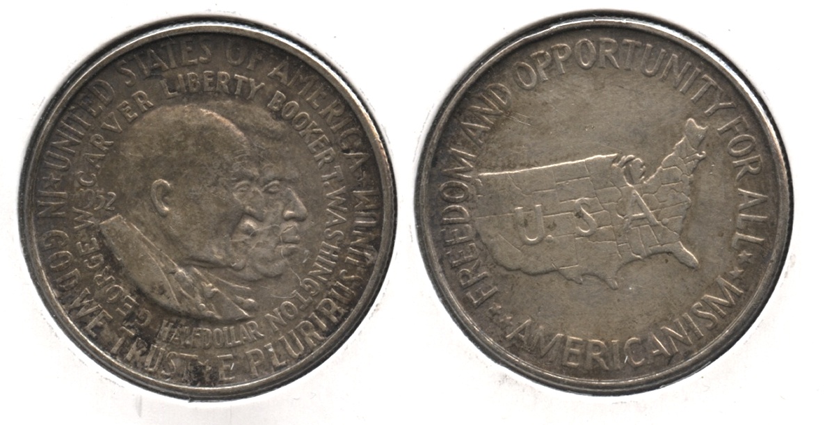1952 Washington Carver Commemorative Half Dollar AU-50 #a
