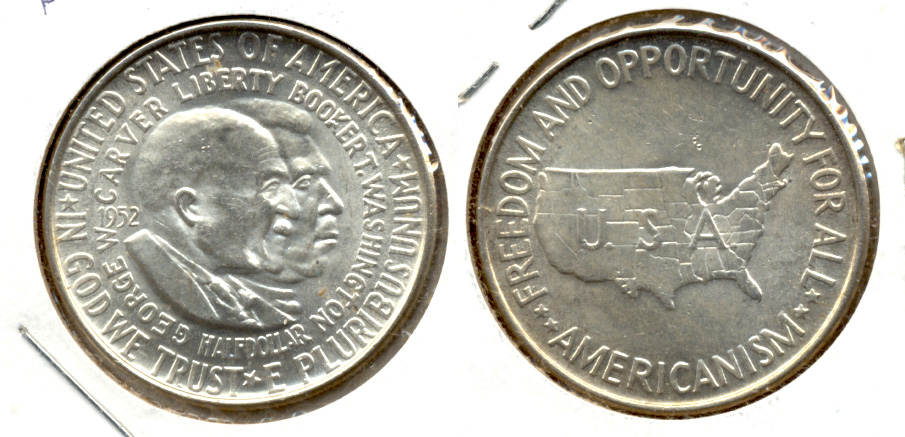 1952 Washington Carver Commemorative Half Dollar MS-60