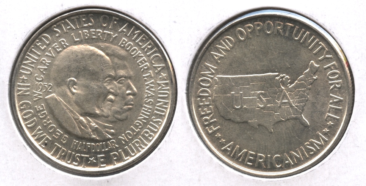 1952 Washington Carver Commemorative Half Dollar MS-60 #e
