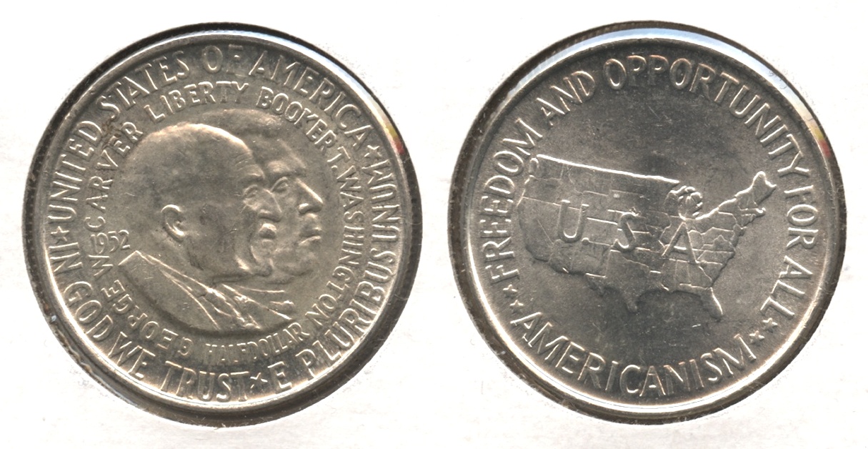 1952 Washington Carver Commemorative Half Dollar MS-60 #h