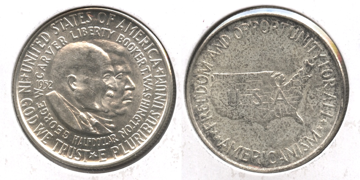 1952 Washington Carver Commemorative Half Dollar MS-60 #m