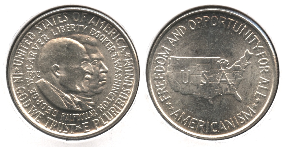 1952 Washington Carver Commemorative Half Dollar MS-60 #p