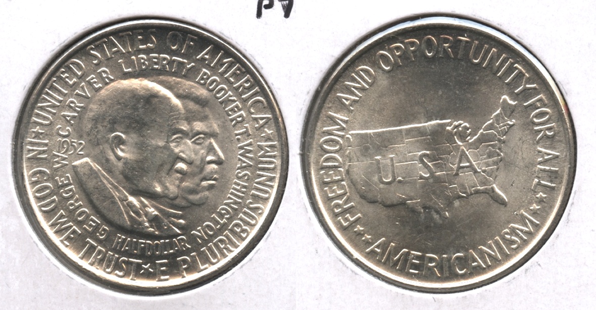 1952 Washington Carver Commemorative Half Dollar MS-63 #c