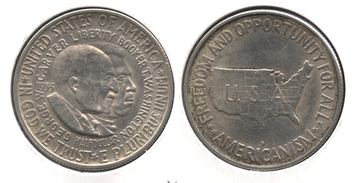 1953-S Washington Carver Commemorative Half Dollar EF-40 #a