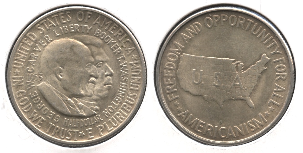 1953-S Washington Carver Commemorative Half Dollar MS-60