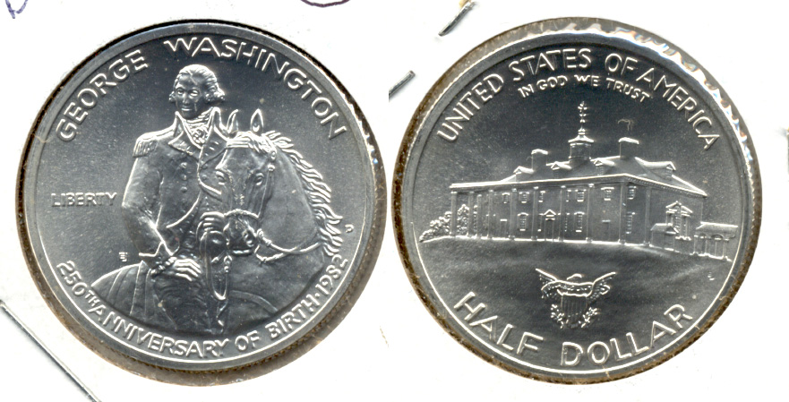 1982-D Washington Commemorative Half Dollar Mint State in 2x2