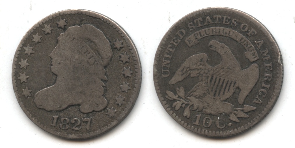 1827 Capped Bust Dime Good-6