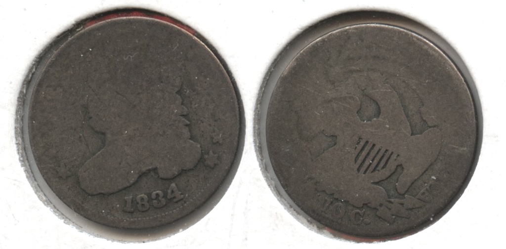 1834 Capped Bust Dime Fair-2 #a