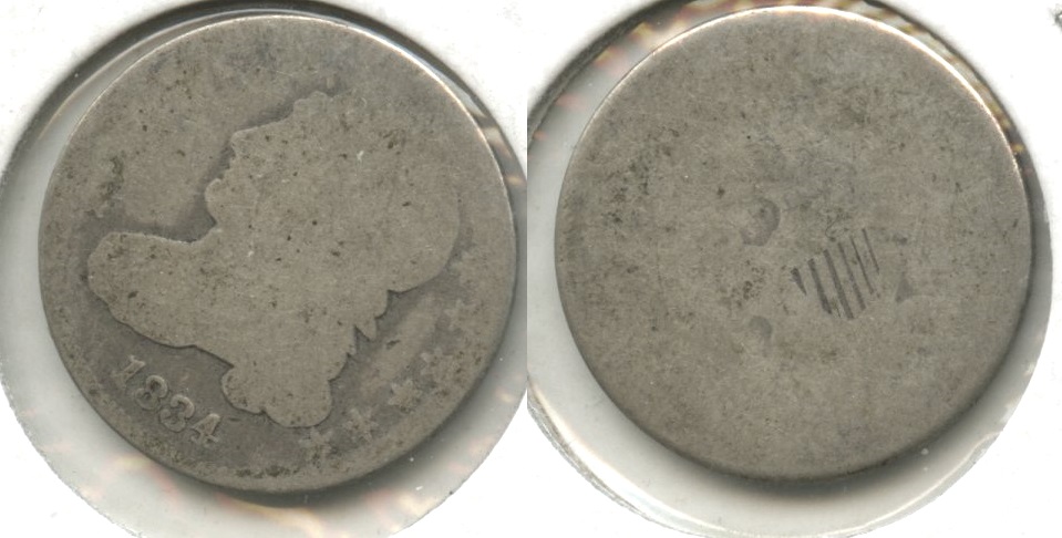 1834 Capped Bust Dime Fair-2 #b