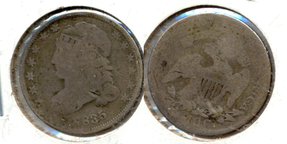 1835 Capped Bust Dime AG-3 a Light Damage