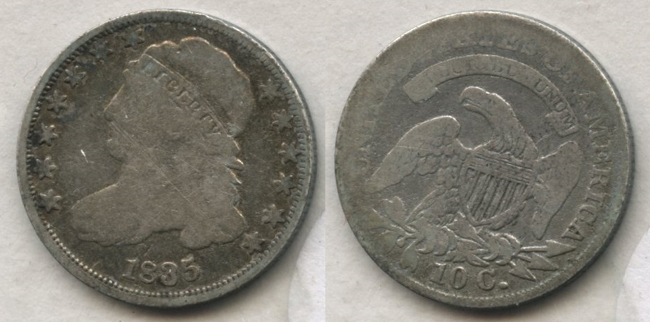 1835 Capped Bust Dime AG-3 #b