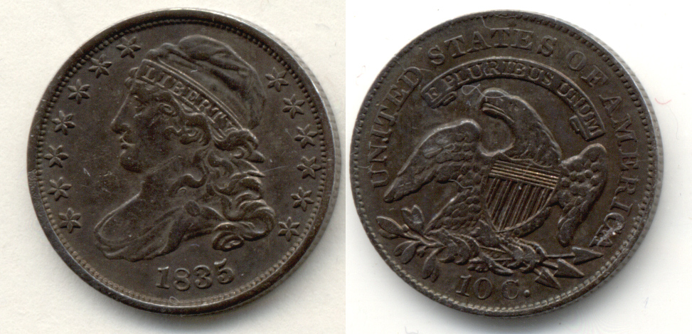 1835 Capped Bust Dime VF-30