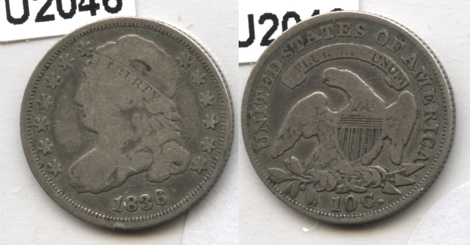 1836 Capped Bust Dime Good-6