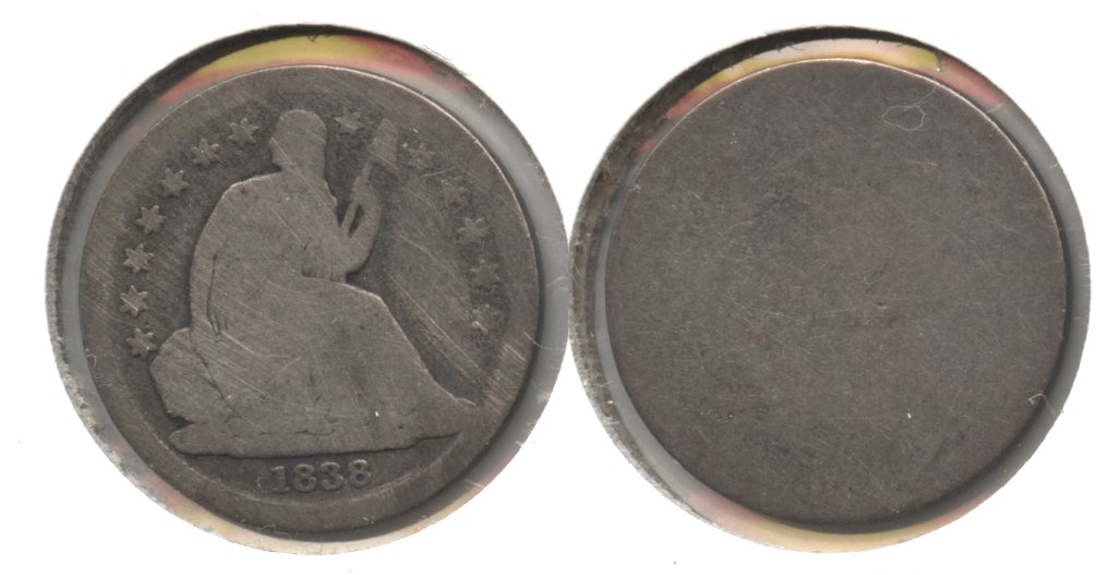 1838 Seated Liberty Dime Fair-2 #e