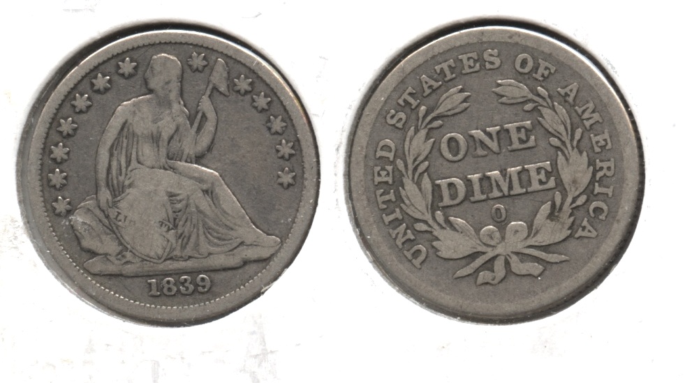 1839-O Seated Liberty Dime VG-8 #a