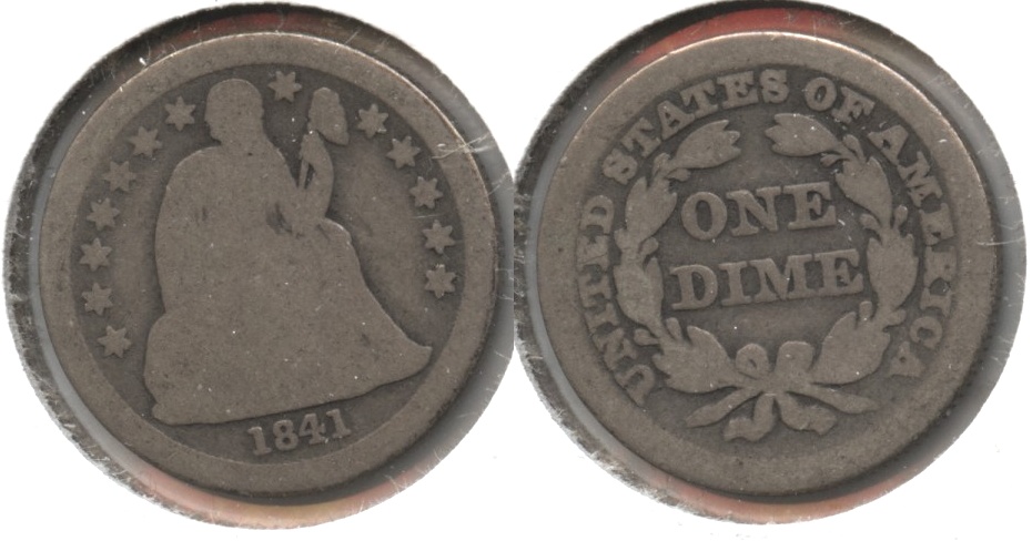 1841 Seated Liberty Dime Good-4 #a