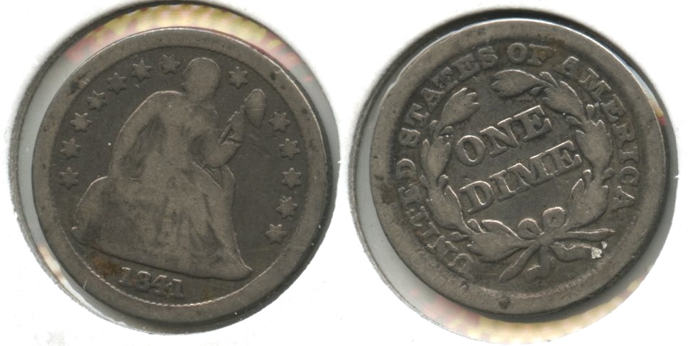 1841 Seated Liberty Dime Good-4 #c