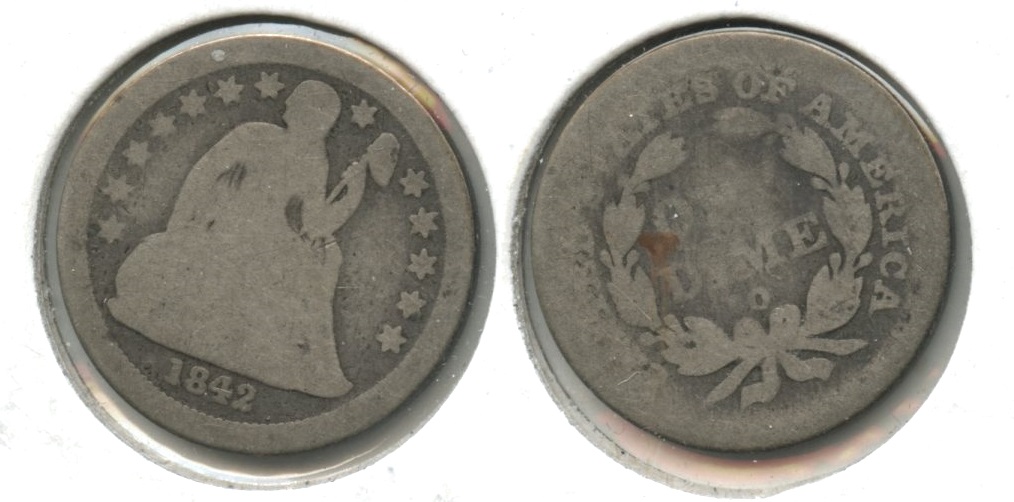 1842-O Seated Liberty Dime AG-3