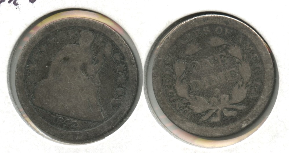 1842-O Seated Liberty Dime Good-4 #a